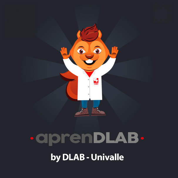 Mascota aprenDLAB - Ardilla con bata de laboratorio